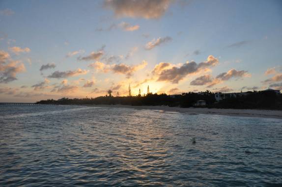 Pôr-do-sol no momento em que deixamos Anguilla